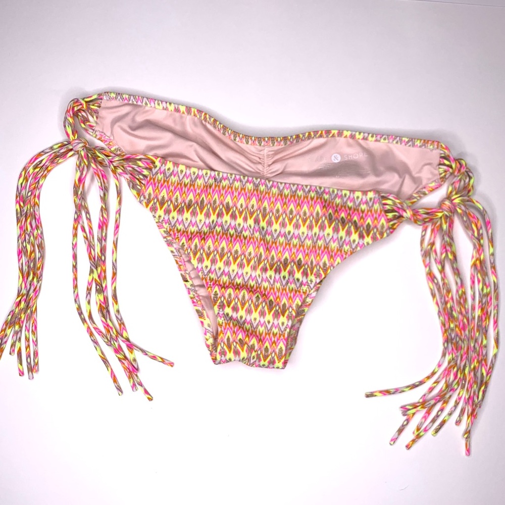 Shade & Shore Bikini Bottom Gold Neon Ikat Diamond